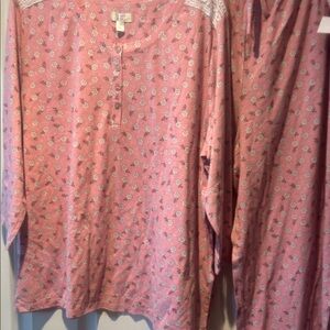 Nwt Sz 3x pink Floral pajamas by celestial dreams